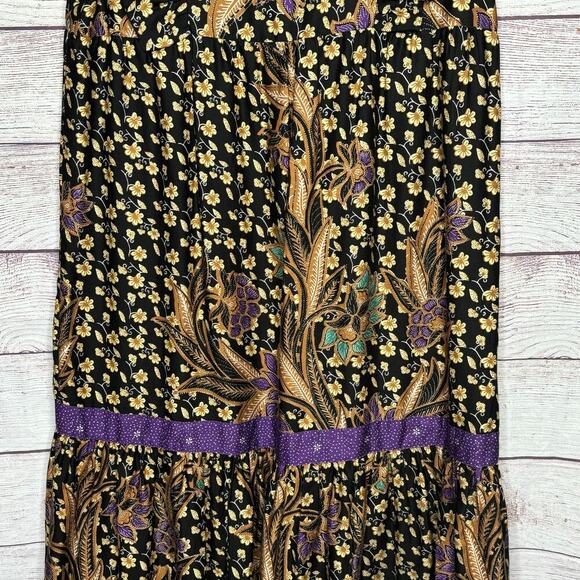 Warm Women's Boho Hippe Ruffle Sleeveless Cotton Breezy Floral Dress Size Small - Picture 6 of 16